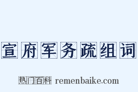 宣府军务疏组词是什么意思的图片